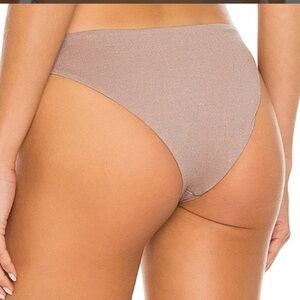 L*Space Swim Shimmer Dusty Pearl Camacho Bikini Bottom Classic, X-Large,‎ NWT